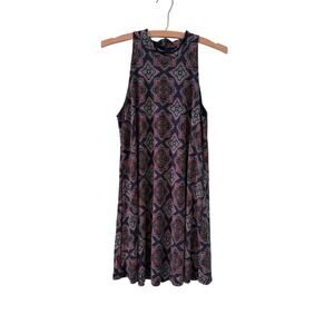 Lucy Love Women’s Small Navy Sleeveless Lined Pullover Geometric USA